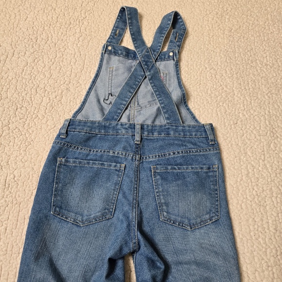 The Children's Place Denim Overalls with Embroidered Patches Girls' Size 6X/7 - Picture 11 of 15